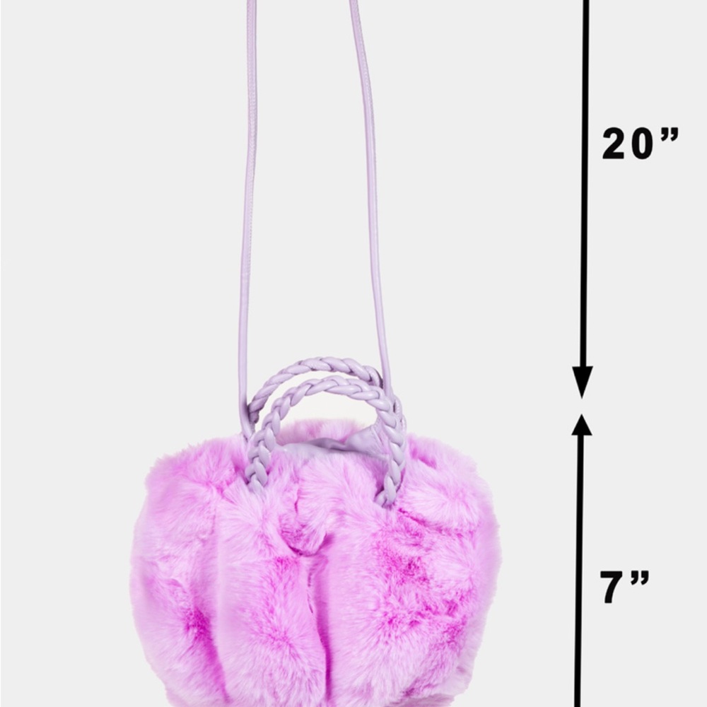 Lavender Faux Fur Women's Bag